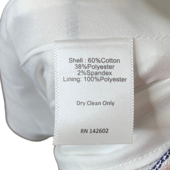 Sail To Sable White Navy Striped Sleeveless Stretch Dress Large Zipper Back - Picture 8 of 12